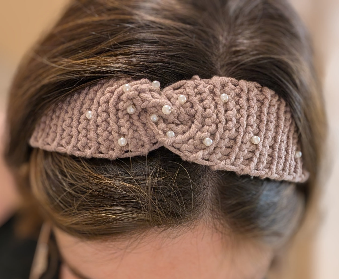 Wrapped Up- Skinny Crocheted Beaded Headband